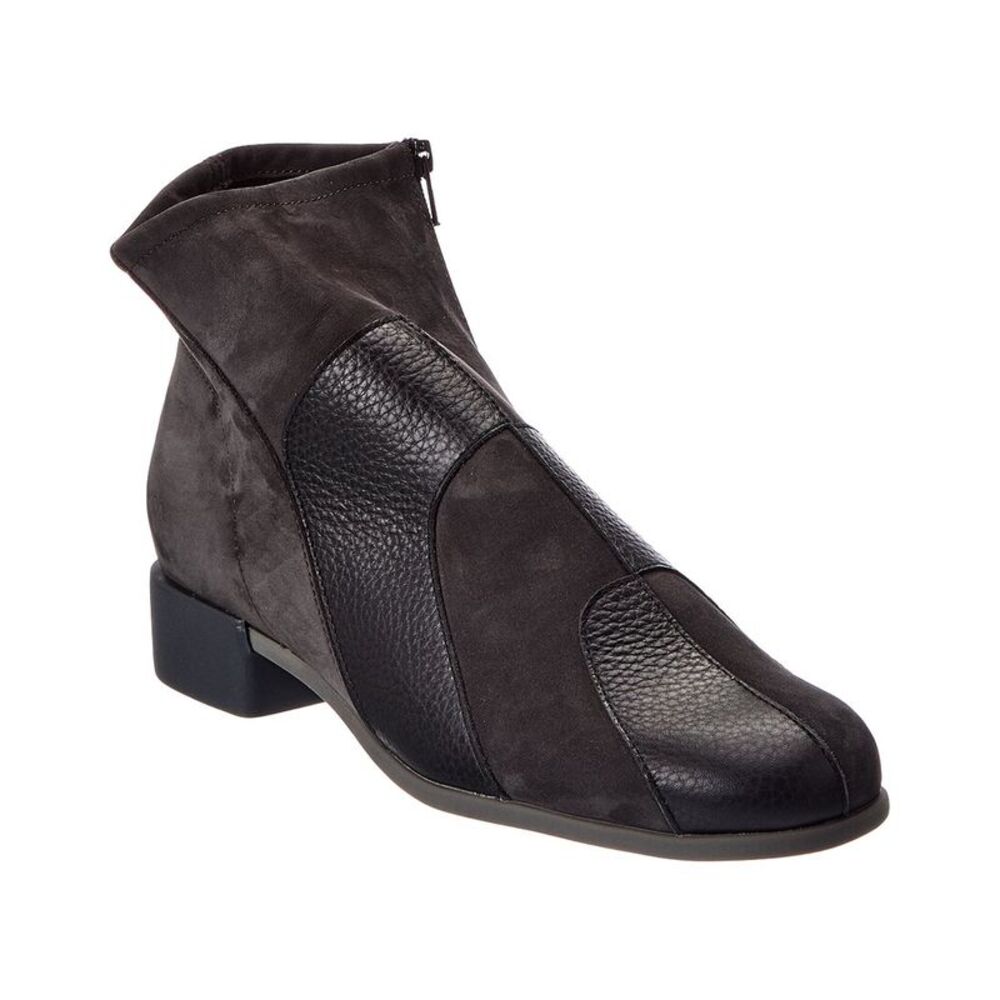 Arche Twizig Leather Bootie, Black